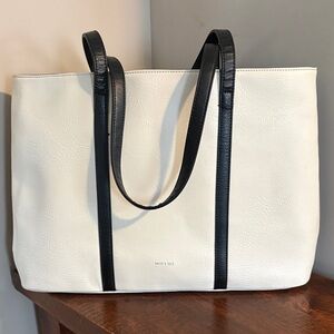 Matt & Nat Black and Cream Tote Bag